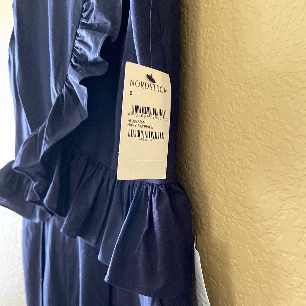 Blue Ruffled Jumpsuit - Picture 4 of 5